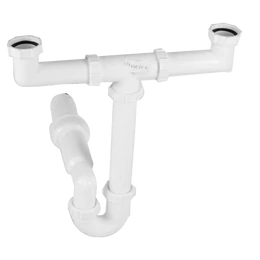 Kétmedencés csőszifon 6/4", leeresztőszelep nélkül, Ø50 mm-es elfolyással Kétmedencés csőszifon 6/4", leeresztőszelep nélkül, Ø50 mm-es elfolyással