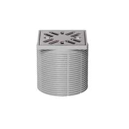 Magasító rozsdamentes fedráccsal, szürke,100×100 mm Magasító rozsdamentes fedráccsal, szürke,100×100 mm