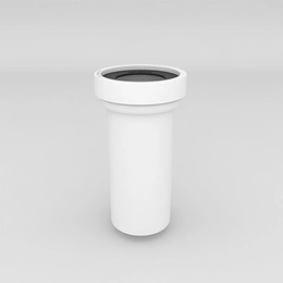 WC bekötőcső, egyenes, hosszú, műanyag, Ø110 mm