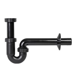 Fekete csőszifon 5/4", Ø32 mm-es elfolyással Fekete csőszifon 5/4", Ø32 mm-es elfolyással
