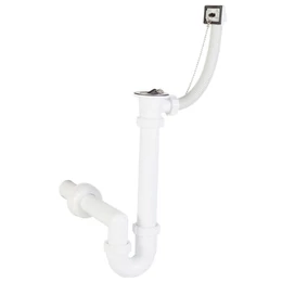 Csőszifon 6/4", egymedencés, túlfolyóval, leeresztőszeleppel, Ø40 mm-es elfolyással Csőszifon 6/4", egymedencés, túlfolyóval, leeresztőszeleppel, Ø40 mm-es elfolyással