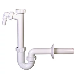 Csőszifon, leeresztőszelep nélkül, mosogatógép csatlakozóval, Ø32 mm-es elfolyással Csőszifon, leeresztőszelep nélkül, mosogatógép csatlakozóval, Ø32 mm-es elfolyással