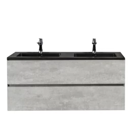 WELLIS Mallorca 120 matt fekete quartz sand mosdó WELLIS Mallorca 120 matt fekete quartz sand mosdó