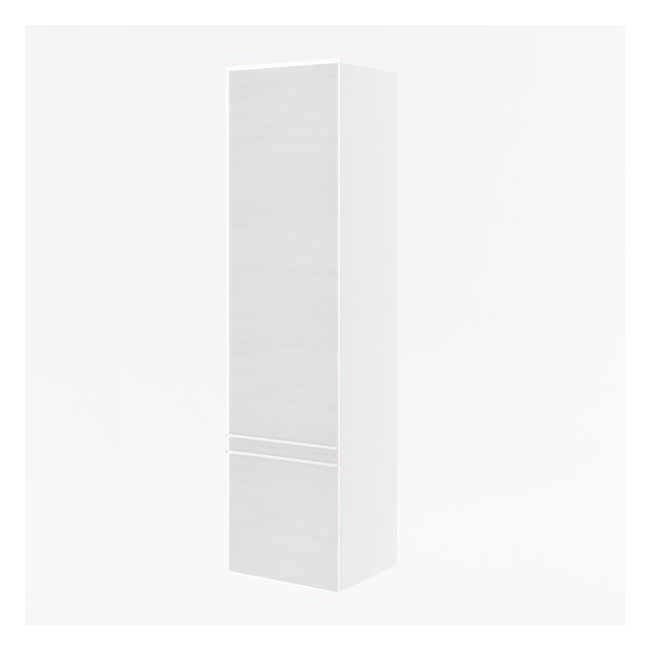 RAVAK SB Clear 400 magas szekrény - fehér/fehér, balos