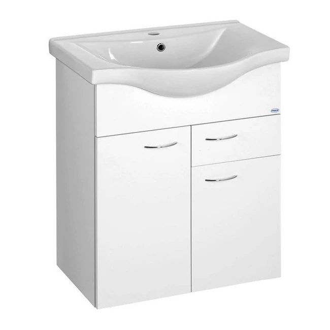 AQUALINE Keramia Fresh mosdótartó szekrény, 60,5×74×34 cm, fehér