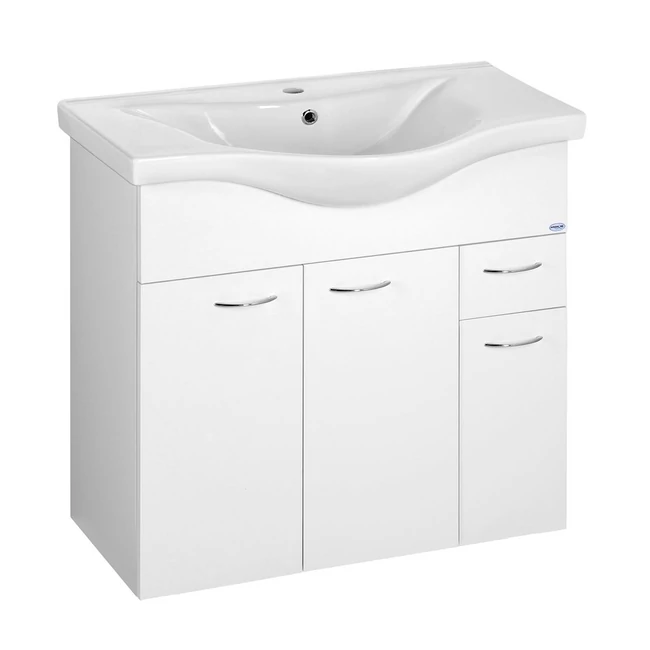 AQUALINE Keramia Fresh mosdótartó szekrény, 74,5×74×34,5 cm, fehér