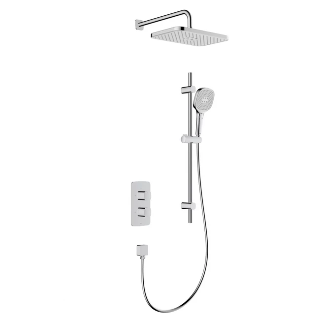 KFA ARMATURA Malaga termosztátos süllyesztett zuhanyrendszer szett zuhanyrúddal