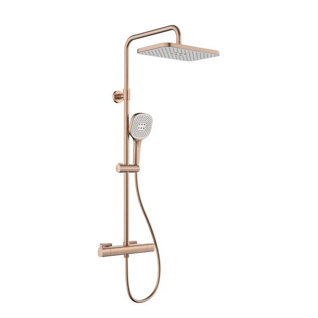 KFA ARMATURA Malaga termosztátos zuhanyrendszer, szálcsiszolt rose gold