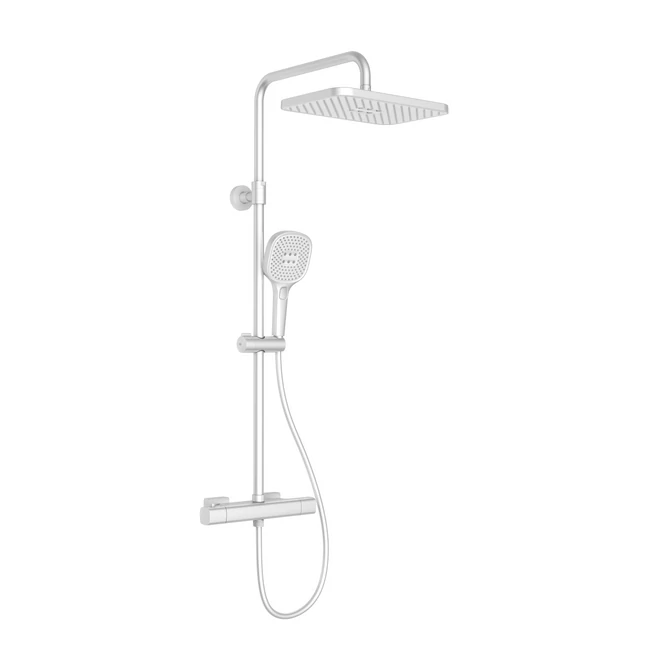 KFA ARMATURA Malaga termosztátos zuhanyrendszer, matt fehér