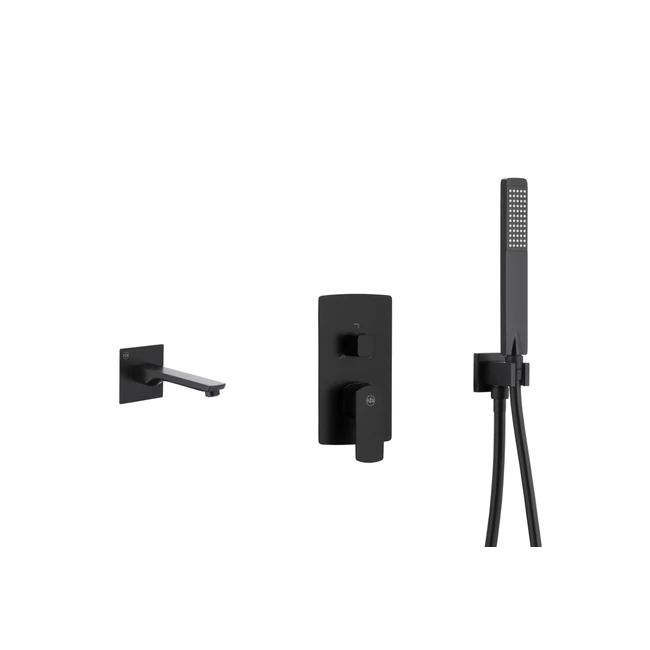 KFA ARMATURA Mokait süllyesztett zuhanyrendszer szett kádhoz, fekete