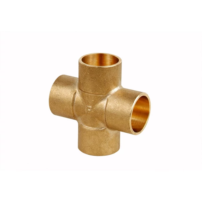 Réz forrasztható keresztidom, 22 mm