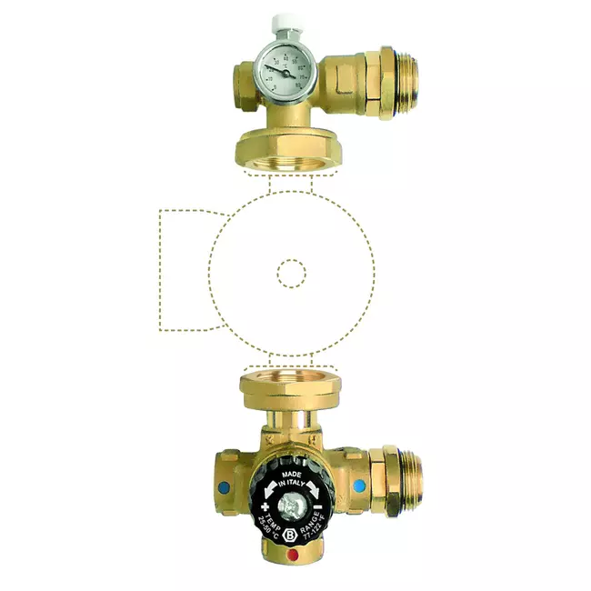 FERRO 1" osztós keverőegység 130 mm-es szivattyúhoz