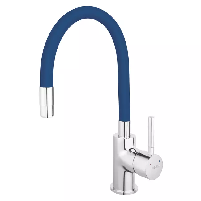 FERRO Zumba álló mosogató csaptelep flexibilis kifolyócsővel, klasszikus kék