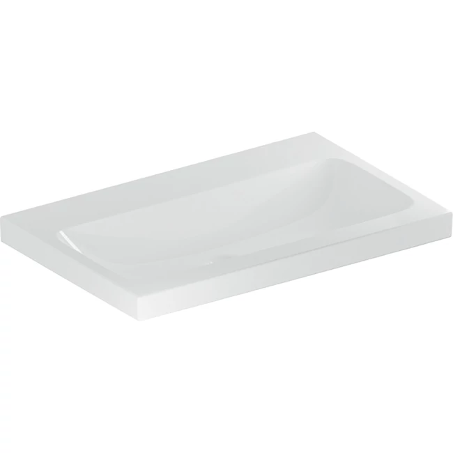 GEBERIT iCon Light mosdó, 75×48 cm, csapfurat és túlfolyó nélkül, fehér