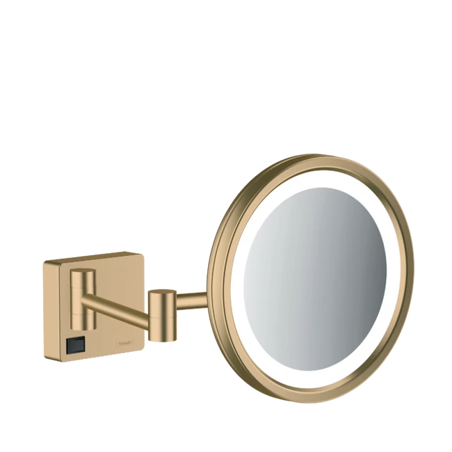 HANSGROHE AddStoris borotválkozótükör LED világítással, szálcsiszolt bronz