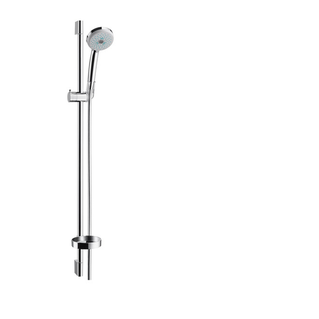 HANSGROHE Croma 100 zuhanyszett Multi 90 cm-es zuhanyrúddal és szappantartó, EcoSmart 9 l/perc