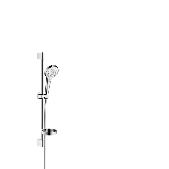 HANSGROHE Croma Select S zuhanyszett Vario 65 cm-es zuhanyrúddal és szappantartóval, fehér/króm