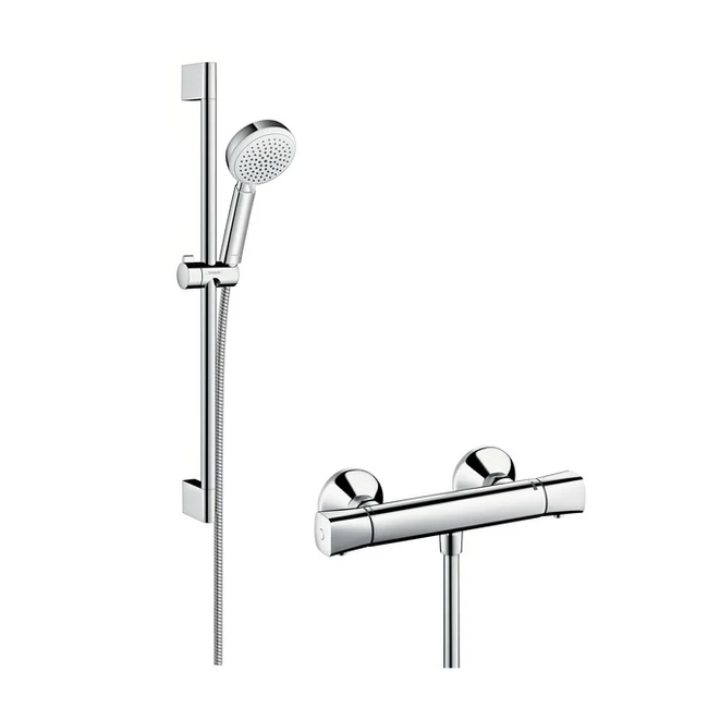 HANSGROHE Ecostat Combi 0,65 m Crometta 85 Vario kézizuhannyal, fehér/króm