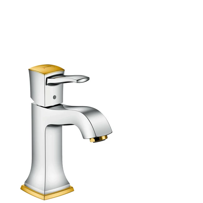 HANSGROHE Metropol Classic egykaros mosdócsaptelep 110 automata lefolyógarnitúrával, króm/arany hatású