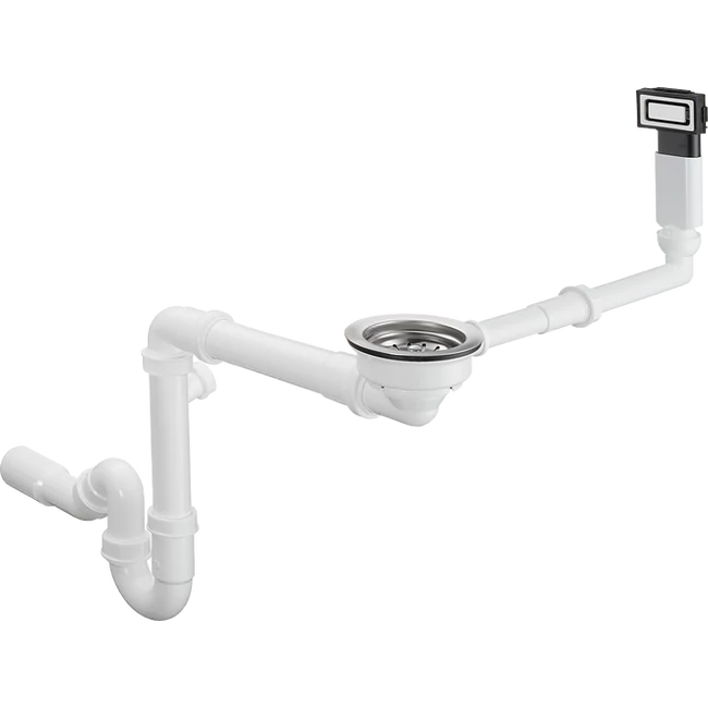 HANSGROHE D14-10 manuális le- és túlfolyó szett egymedencés mosogatóhoz