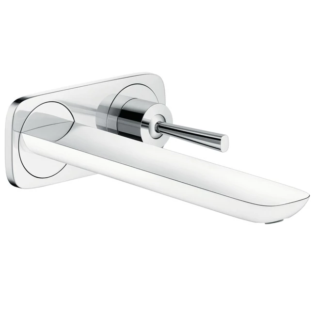HANSGROHE Puravida egykaros mosdócsaptelep falsík alatti szereléshez, 225 mm-es kifolyóval, fali szereléshez, fehér/króm