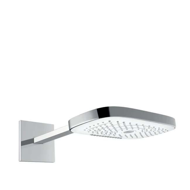 HANSGROHE Raindance Select E 300 3jet fejzuhany 390 mm-es zuhanykarral, fehér/króm