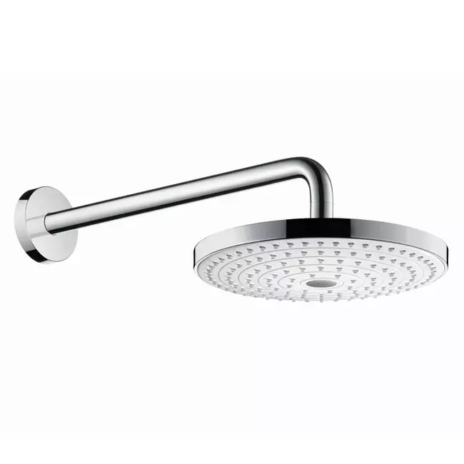 HANSGROHE Raindance Select S 240 2jet fejzuhany EcoSmart 9 l/perc 390 mm-es zuhanykarral, fehér/króm