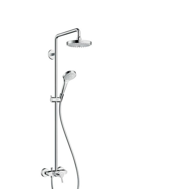 HANSGROHE Croma Select S 180 showerpipe egykaros csapteleppel, fehér/króm