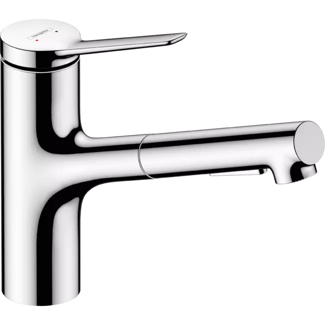 HANSGROHE Zesis M33 egykaros konyhai csaptelep 140, kihúzható kifolyóval, 2 jet