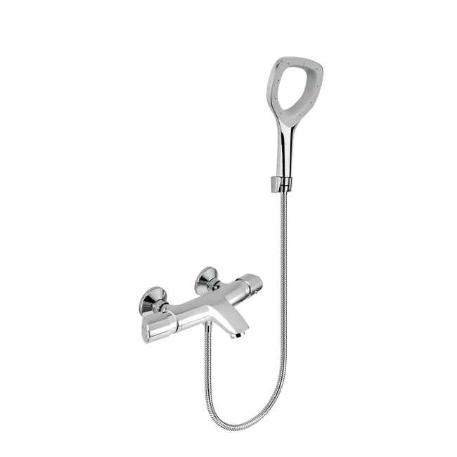NOVASERVIS Metalia ECO+ termosztátos kádcsaptelep zuhanyszettel