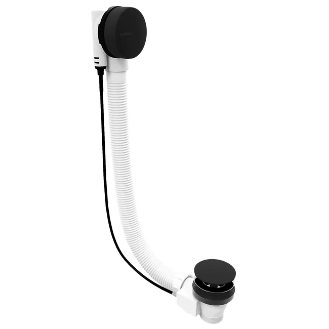 POLYSAN Marble kád le- és túlfolyó, bovdenes, 800 mm, matt fekete