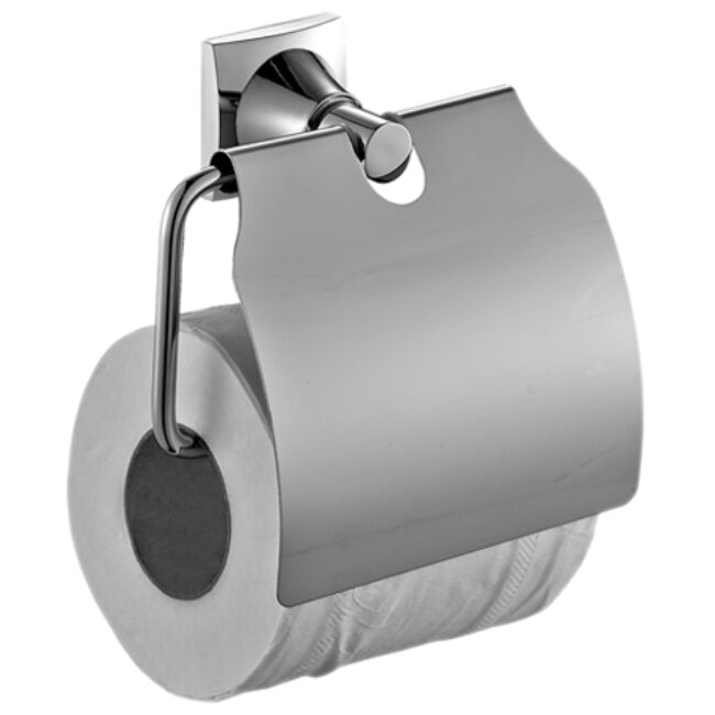 Dratos WC papír tartó, fém fedeles