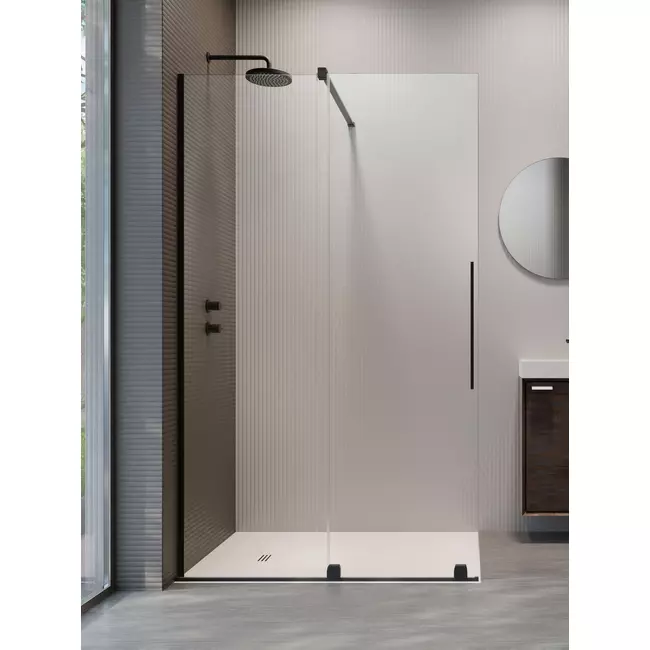 RADAWAY Furo Black Walk-In zuhanyfal