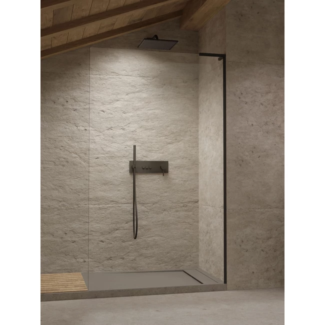 RADAWAY Modo SL II Black Walk-in zuhanyfal