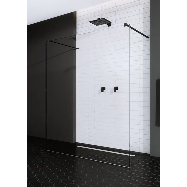 RADAWAY Modo New Black I Walk-in zuhanyfal