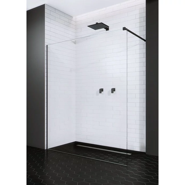 RADAWAY Modo New Black II Walk-in zuhanyfal