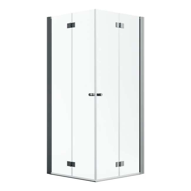 RADAWAY Nes Brushed Gunmetal KDD-B szögletes szálcsiszolt fegyvermetál zuhanykabin (1 oldal)