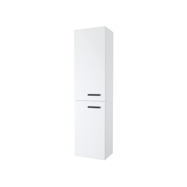 RAVAK SB Chrome II 390 magas szekrény, fehér, fekete fogantyúval, balos
