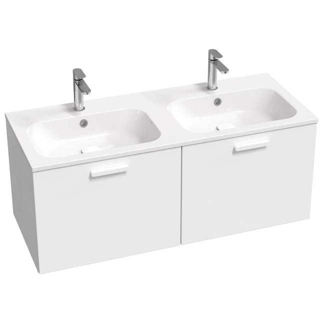 RAVAK SD Chrome II 1200 mosdó alatti szekrény, fehér/fehér, fehér fogantyúval