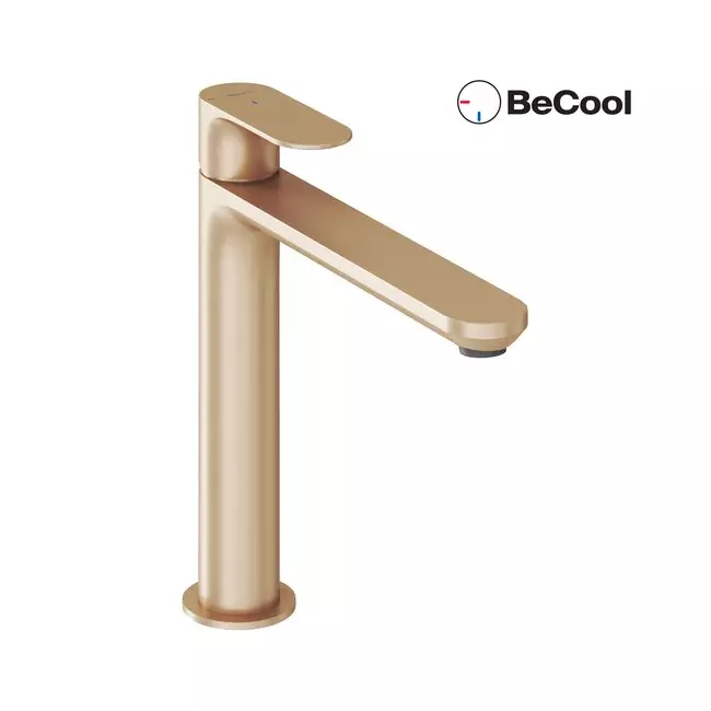 RAVAK Eleganta álló mosdó csaptelep 220 mm BeCool, szálcsiszolt rose gold