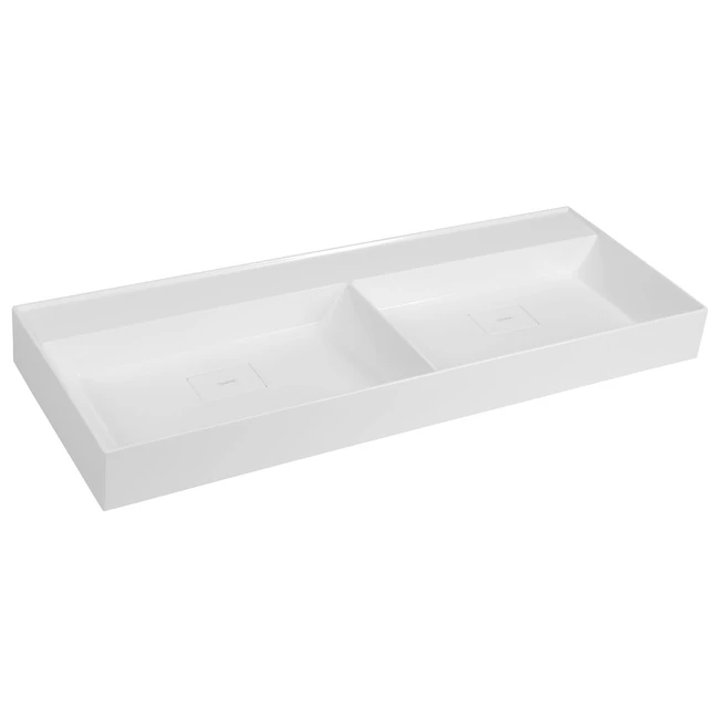 SAPHO Godiva öntöttmárvány mosdó, csaplyuk nélkül, 119×44 cm