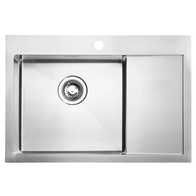 SAPHO Kiva beépíthető mosogatótálca, 69×48×20 cm, inox