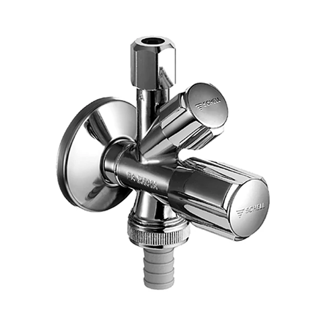 SCHELL Comfort kombinált sarokszelep 1/2"-3/8"-3/4"