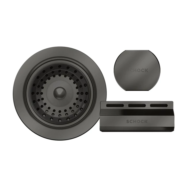 SCHOCK szűrőkosár, távműködtető gomb, túlfolyó takaró - gunmetal