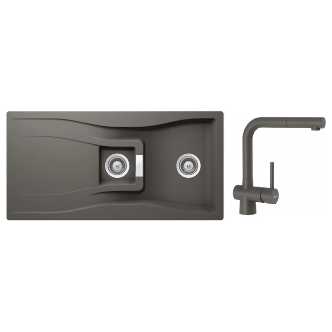 SCHOCK CRISTADUR® Waterfall D-150 + Laios Ext konyhai csaptelep