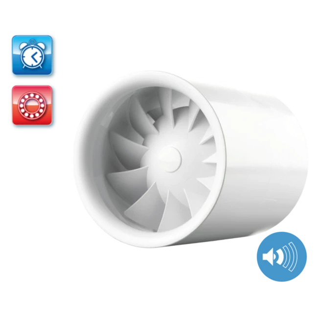 VENTS 100 QuietLine T csőventilátor, időzítős