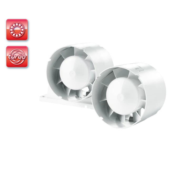 VENTS 100 VKO1 L Turbo csőventilátor, golyóscsapágyas