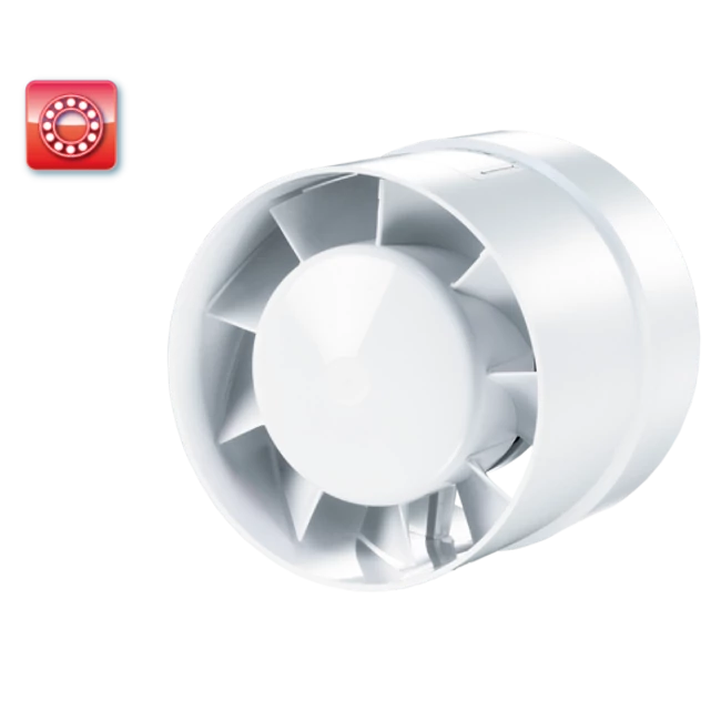 VENTS 125 VKO L csőventilátor, golyóscsapágyas