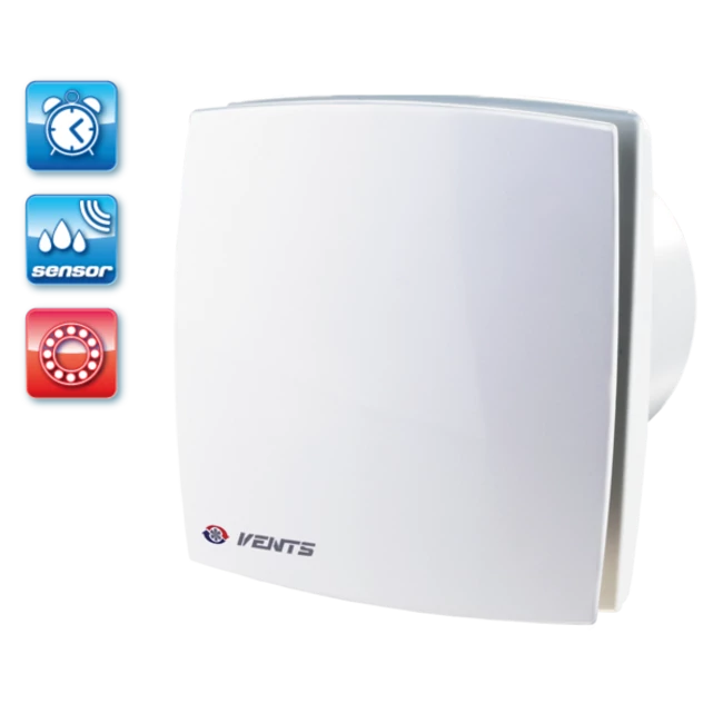 VENTS 125 LDTH L ventilátor, időzítős, páraérzékelős, golyóscsapágyas