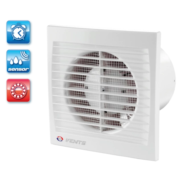 VENTS 100 STH L ventilátor, időzítős, páraérzékelős, golyóscsapágyas